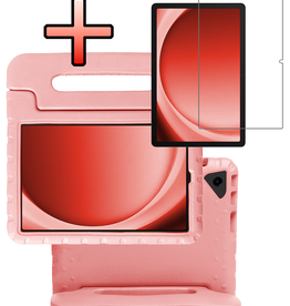 NoXx NoXx Samsung Galaxy Tab A9 Plus Kinderhoes Met Screenprotector - Zalm