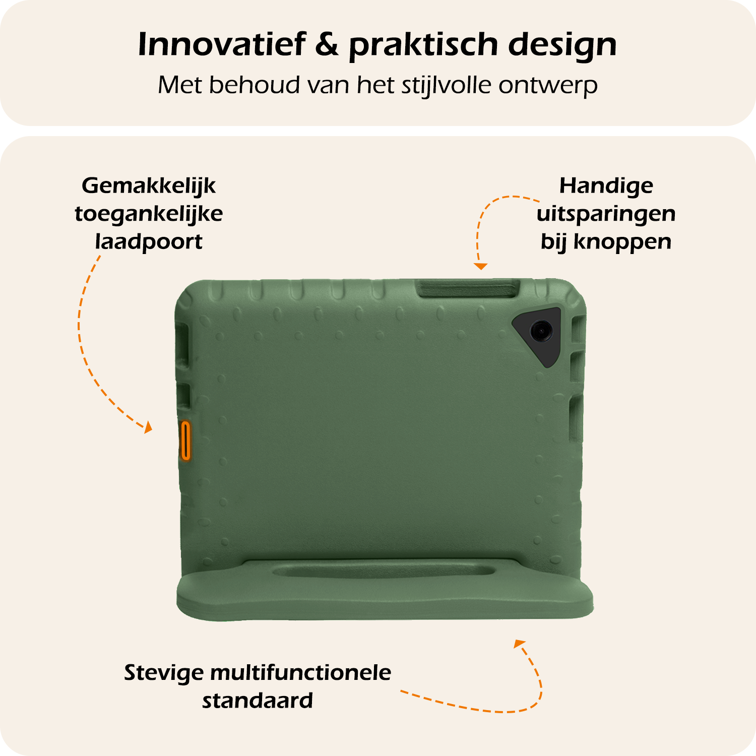 Nomfy Nomfy Samsung Galaxy Tab A9 Plus Kinderhoes - Donkergroen