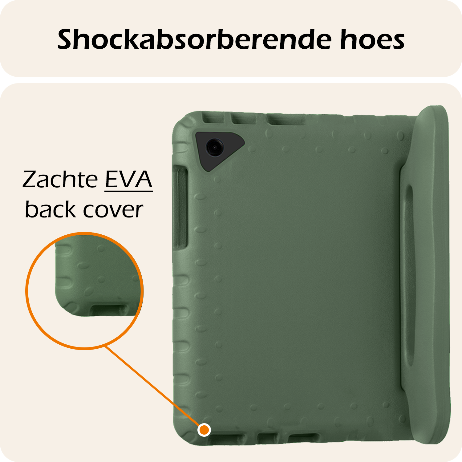 Nomfy Nomfy Samsung Galaxy Tab A9 Plus Kinderhoes - Donkergroen