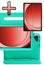 NoXx NoXx Samsung Galaxy Tab A9 Plus Kinderhoes Met Screenprotector - Turquoise