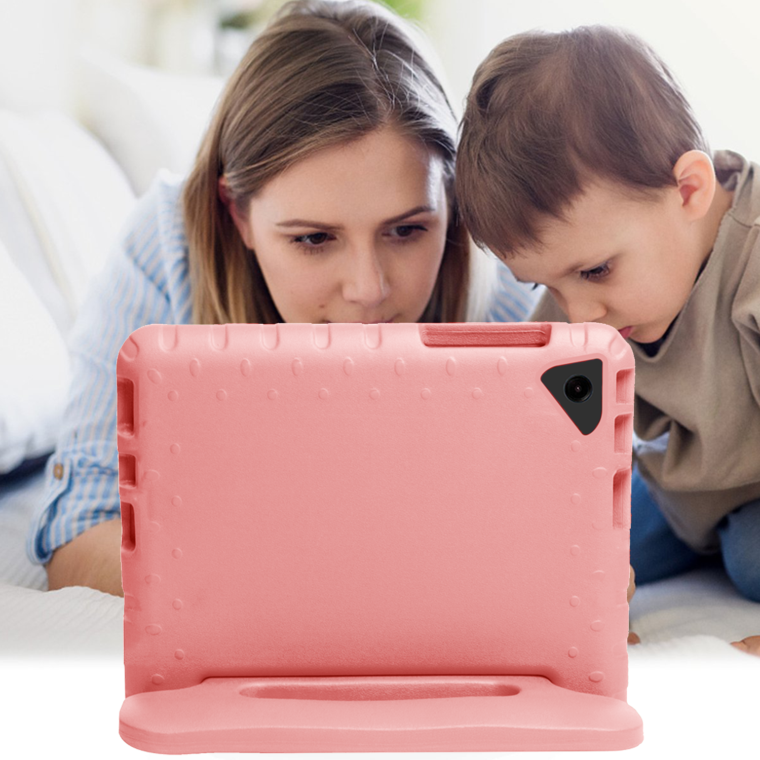 BASEY. BASEY. Samsung Galaxy Tab A9 Plus Kinderhoes Met 2x Screenprotector - Zalm