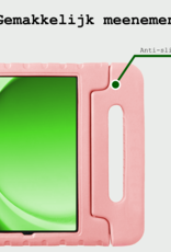 BASEY. BASEY. Samsung Galaxy Tab A9 Plus Kinderhoes Met 2x Screenprotector - Zalm