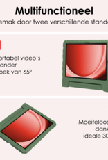 NoXx NoXx Samsung Galaxy Tab A9 Plus Kinderhoes Met 2x Screenprotector - Donkergroen