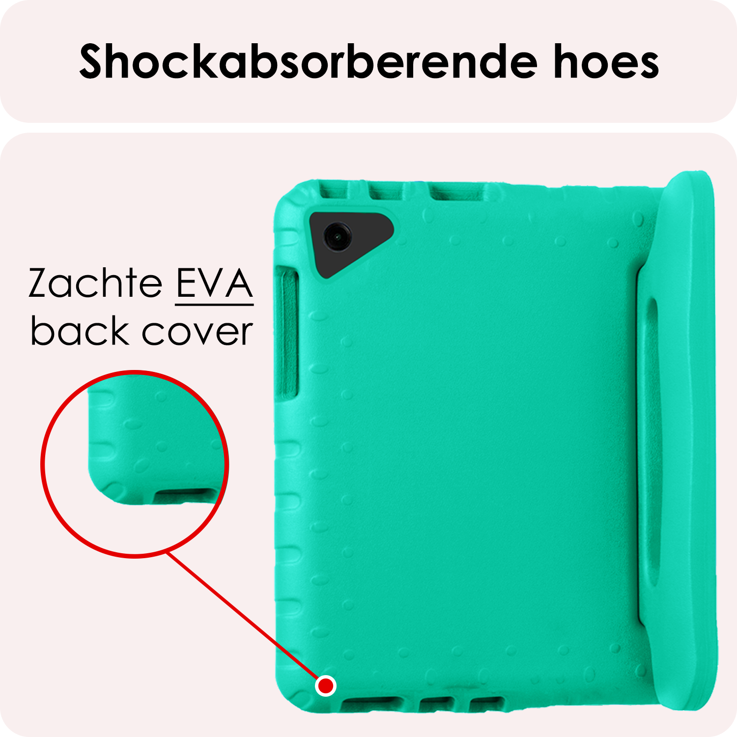 NoXx NoXx Samsung Galaxy Tab A9 Plus Kinderhoes Met 2x Screenprotector - Turquoise