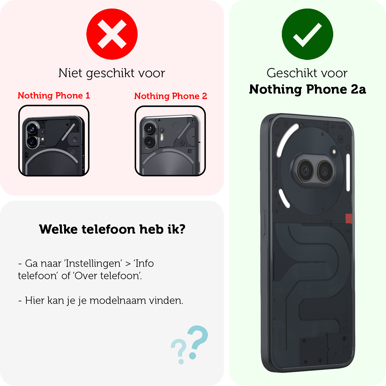 Forterra Forterra Nothing Phone (2a) Hoesje Siliconen Met Screenprotector - Transparant
