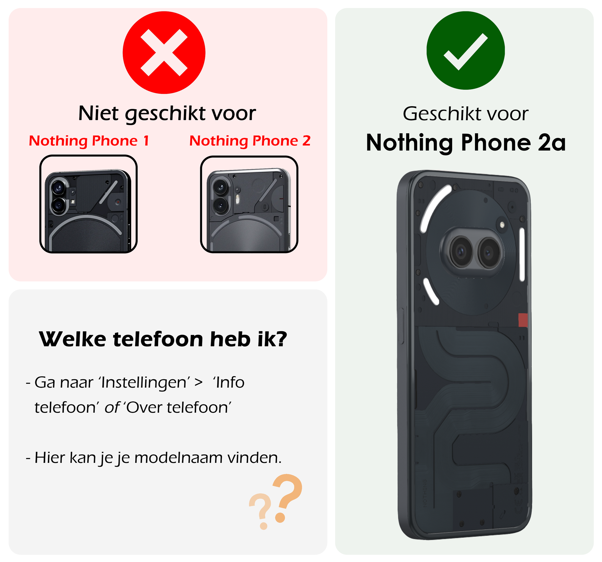 Nomfy Nomfy Nothing Phone (2a) Hoesje Shockproof - Transparant - 2 PACK