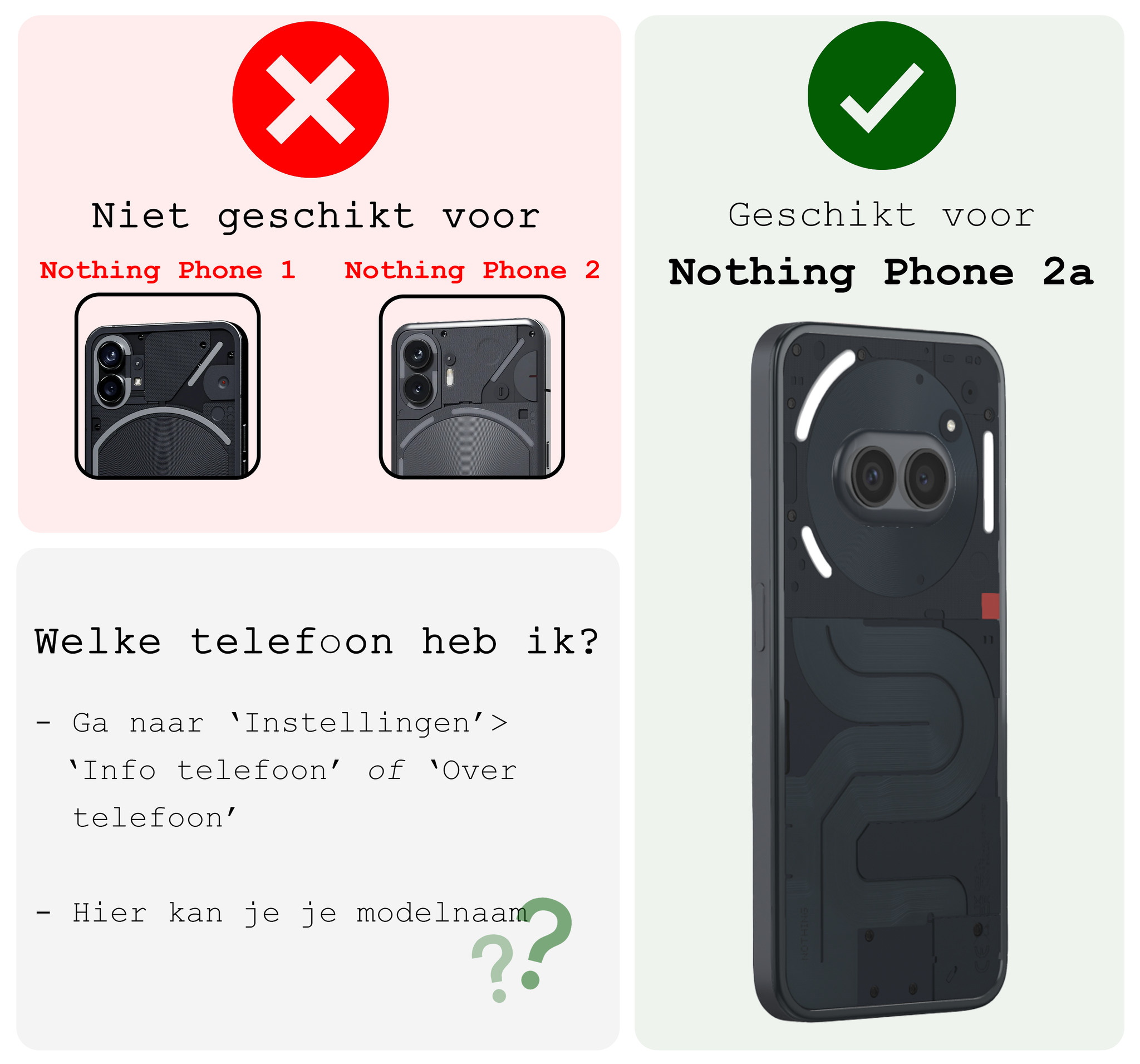 BASEY. BASEY. Nothing Phone (2a) Hoesje Shockproof Met Screenprotector