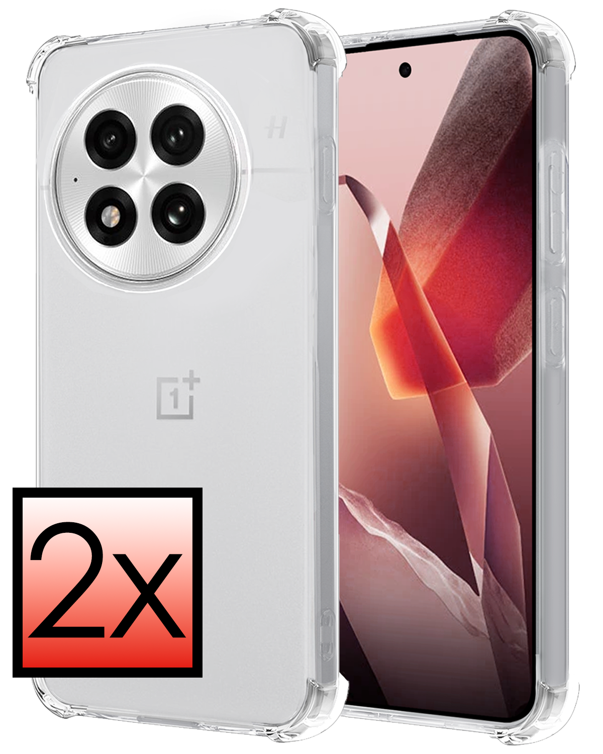 NoXx NoXx OnePlus 13 Hoesje Shockproof - Transparant - 2 PACK