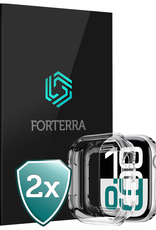 Forterra Forterra Apple Watch Series 9 Hoesje Siliconen Transparant - 45 mm - 2 PACK