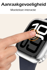 Nomfy Nomfy Apple Watch Series 9 Hoesje Siliconen Transparant - 45 mm - 2 PACK