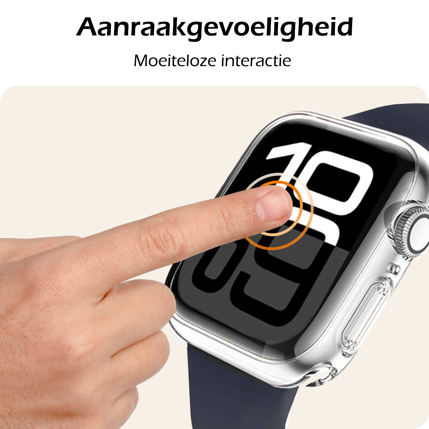 Nomfy Nomfy Apple Watch Series 9 Hoesje Siliconen Transparant - 45 mm - 2 PACK