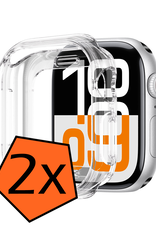Nomfy Nomfy Apple Watch Series 9 Hoesje Siliconen Transparant - 45 mm - 2 PACK