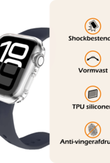Nomfy Nomfy Apple Watch Series 9 Hoesje Siliconen Transparant - 45 mm - 2 PACK