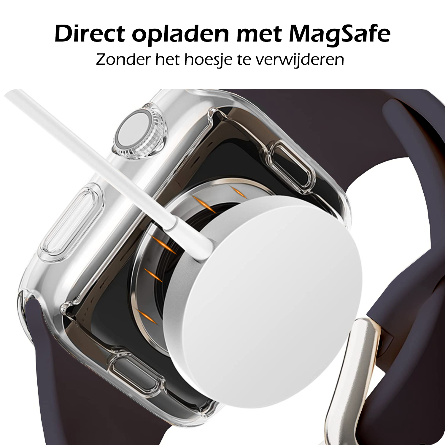 Nomfy Nomfy Apple Watch Series 9 Hoesje Siliconen Transparant - 45 mm - 2 PACK