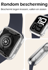 Nomfy Nomfy Apple Watch Series 9 Hoesje Siliconen Transparant - 45 mm - 2 PACK