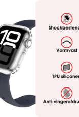NoXx NoXx Apple Watch Series 9 Hoesje Siliconen Transparant - 45 mm - 2 PACK