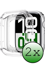 BASEY. BASEY. Apple Watch Series 9 Hoesje Siliconen Transparant - 45 mm - 2 PACK