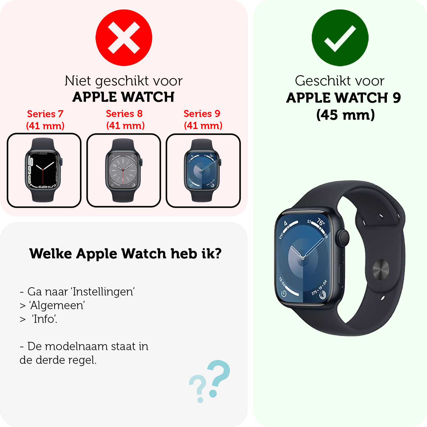 Forterra Forterra Apple Watch Series 9 Hoesje Siliconen Transparant - 45 mm - 2 PACK