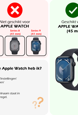 Nomfy Nomfy Apple Watch Series 9 Hoesje Siliconen Transparant - 45 mm - 2 PACK