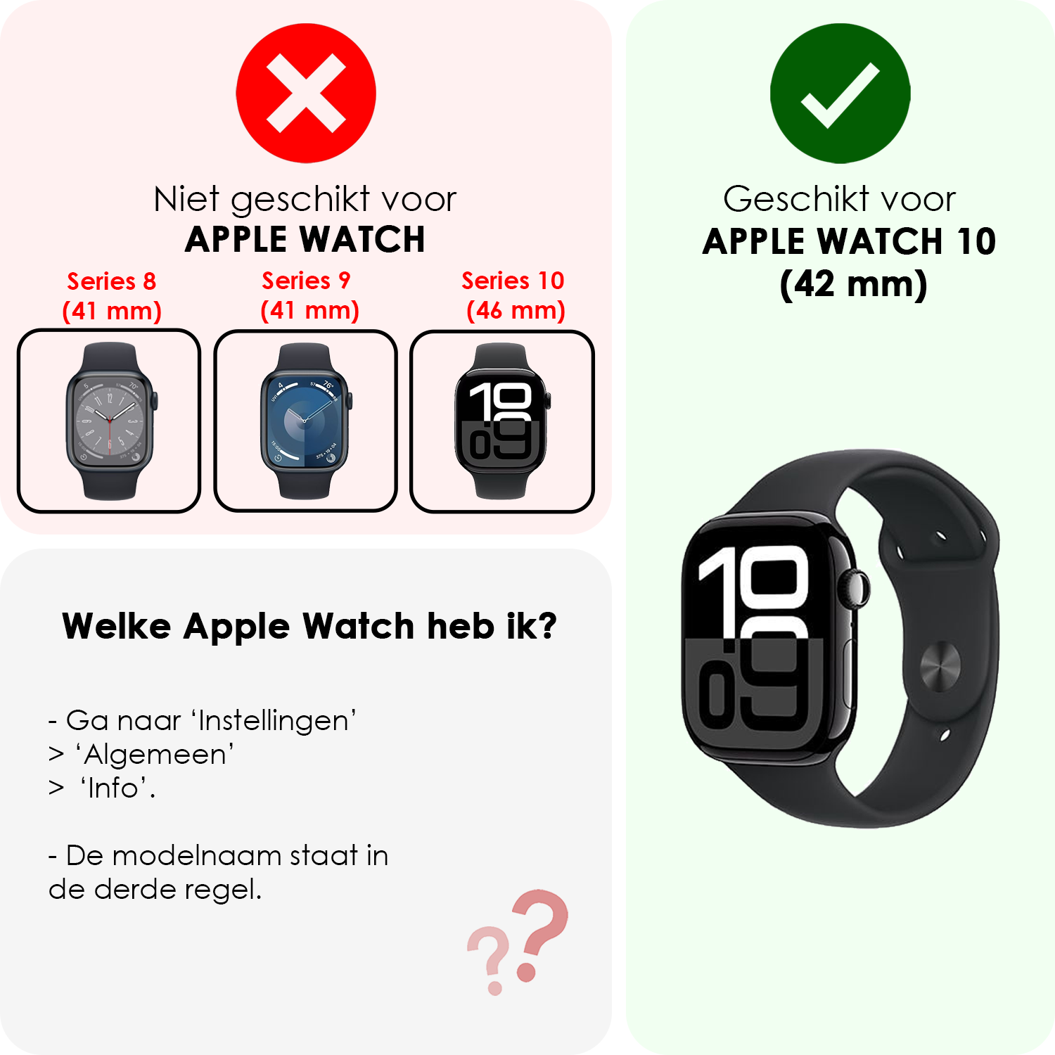 NoXx NoXx Apple Watch Series 10 Hoesje Siliconen Transparant - 42 mm - 2 PACK