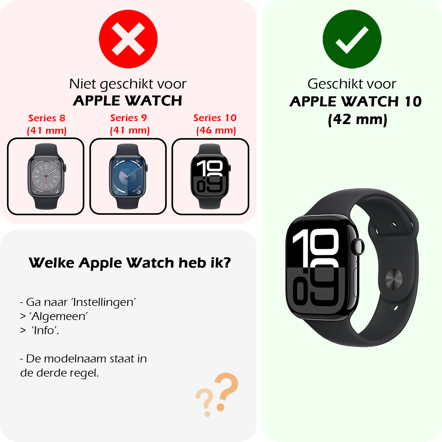 Nomfy Nomfy Apple Watch Series 10 Hoesje Siliconen Transparant - 42 mm - 2 PACK