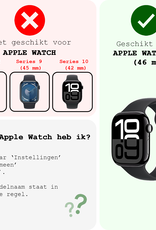 BASEY. BASEY. Apple Watch Series 10 Hoesje Siliconen Transparant - 46 mm - 2 PACK