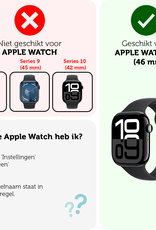 Forterra Forterra Apple Watch Series 10 Hoesje Siliconen Transparant - 46 mm - 2 PACK