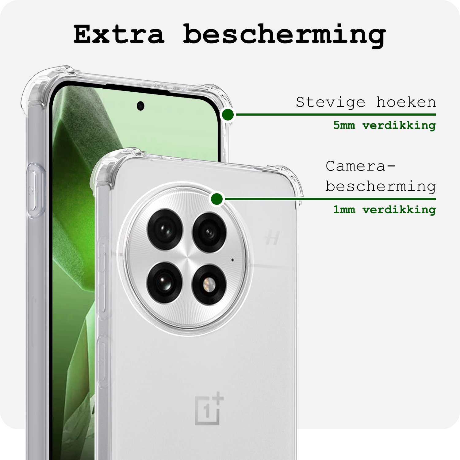 BASEY. BASEY. OnePlus 13 Hoesje Shockproof - Transparant - 2 PACK