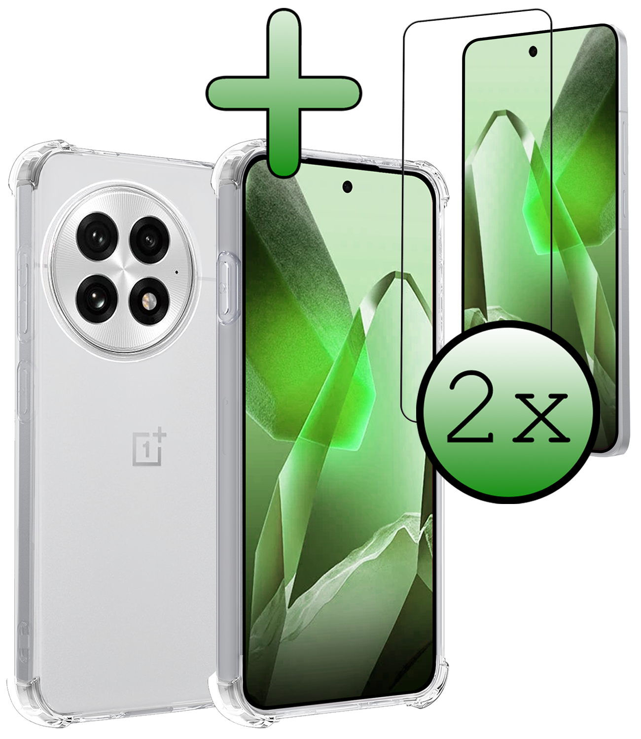 BASEY. BASEY. OnePlus 13 Hoesje Shockproof Met 2x Screenprotector