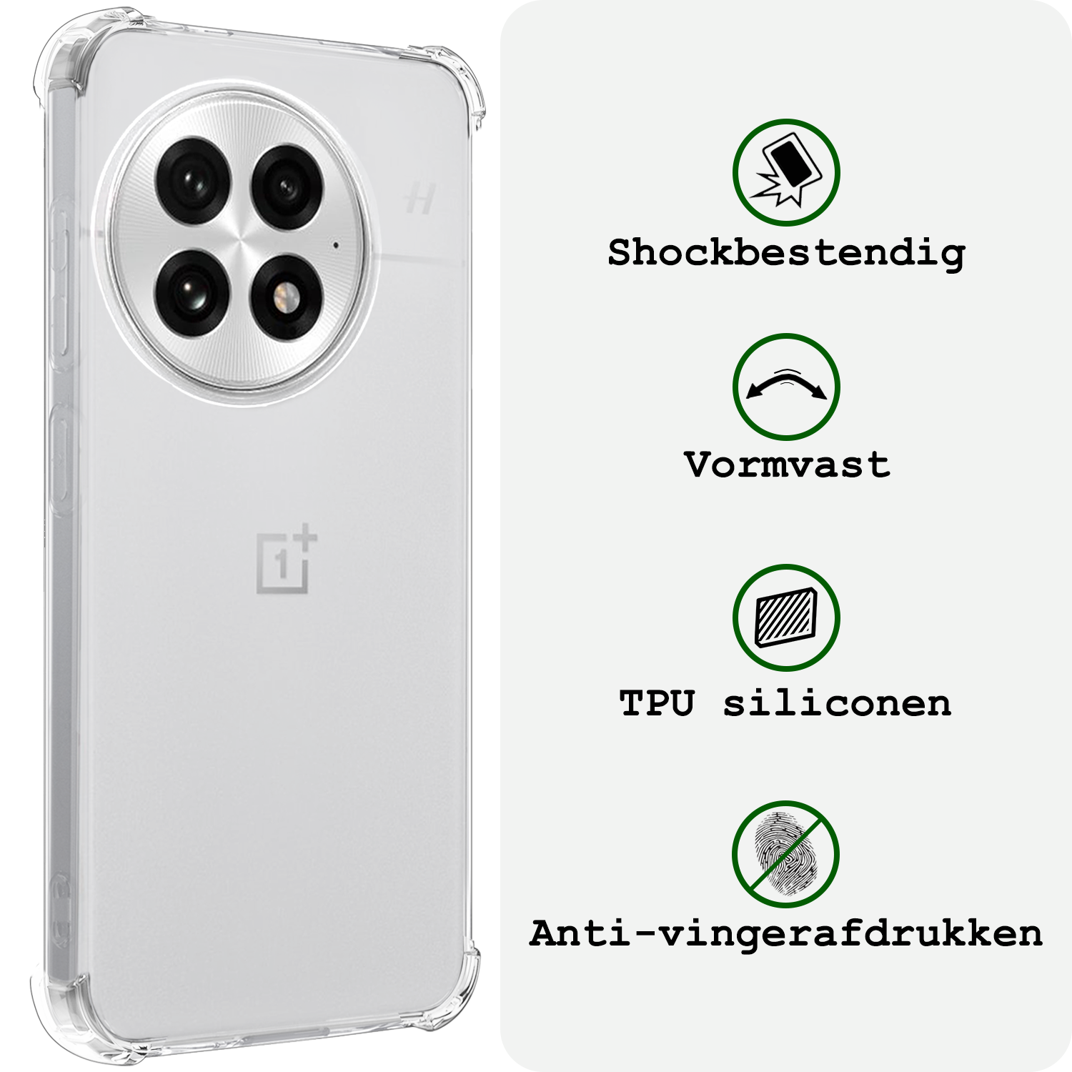 BASEY. BASEY. OnePlus 13 Hoesje Shockproof Met 2x Screenprotector