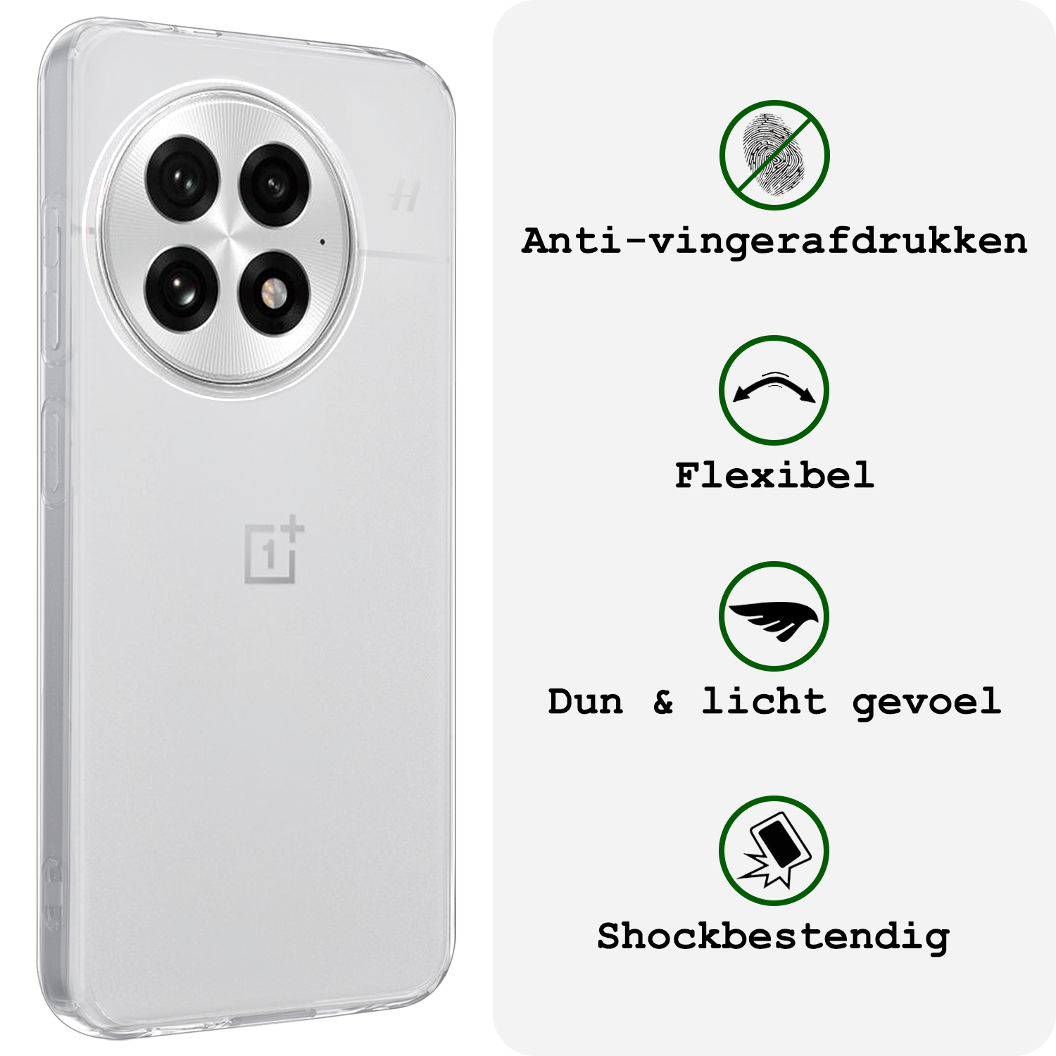 BASEY. BASEY. OnePlus 13 Hoesje Siliconen - Transparant - 2 PACK