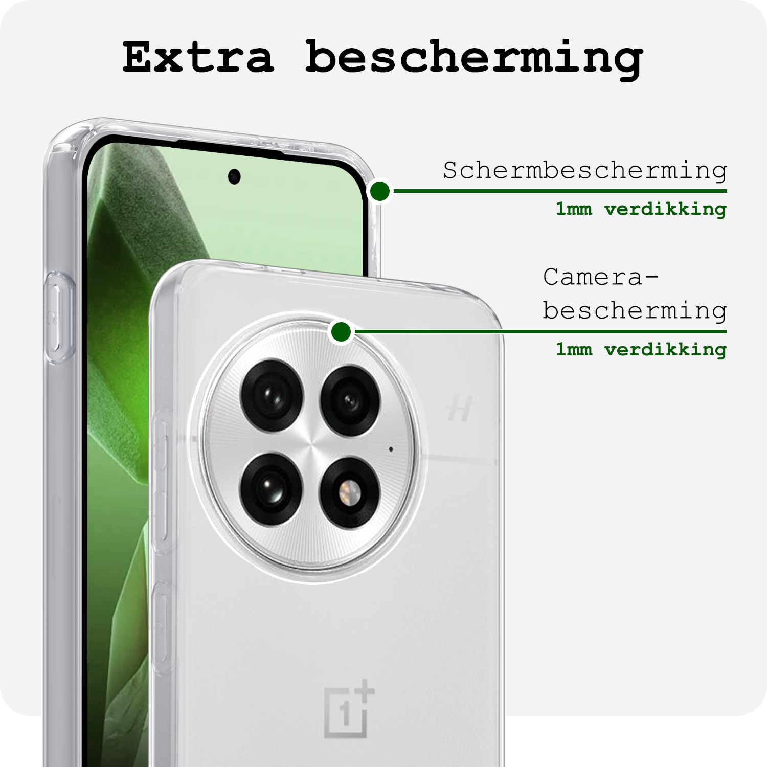 BASEY. BASEY. OnePlus 13 Hoesje Siliconen - Transparant - 2 PACK