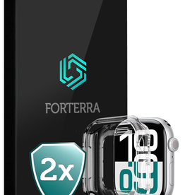 Forterra Forterra Apple Watch Series 9 Hoesje Siliconen Transparant - 41 mm - 2 PACK