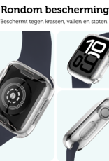 Forterra Forterra Apple Watch Series 9 Hoesje Siliconen Transparant - 41 mm - 2 PACK