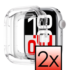 NoXx NoXx Apple Watch Series 9 Hoesje Siliconen Transparant - 41 mm - 2 PACK