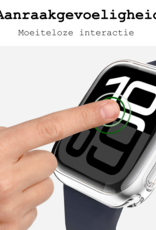 BASEY. BASEY. Apple Watch Series 9 Hoesje Siliconen Transparant - 41 mm - 2 PACK