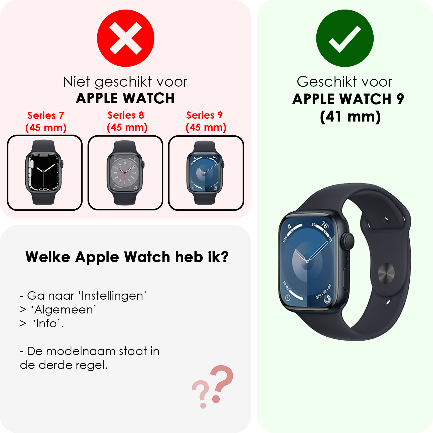 NoXx NoXx Apple Watch Series 9 Hoesje Siliconen Transparant - 41 mm - 2 PACK