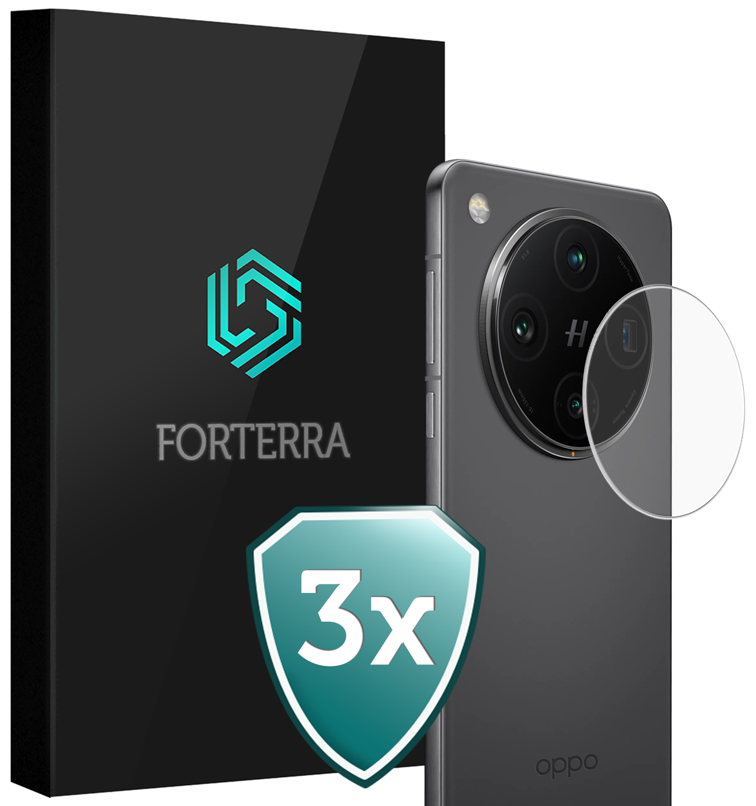 Forterra Forterra Oppo Find X8 Camera Screenprotector - 3 PACK