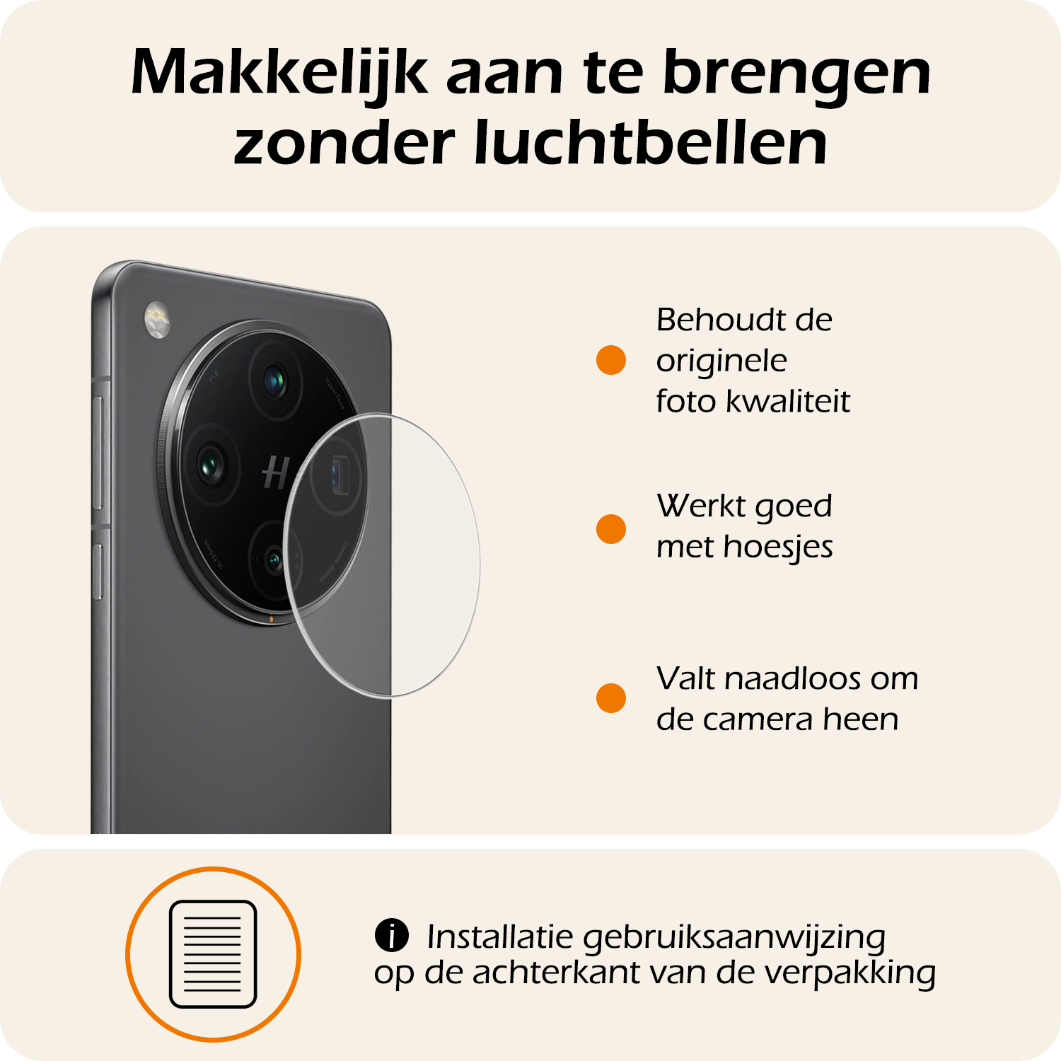 Nomfy Nomfy Oppo Find X8 Camera Screenprotector - 2 PACK