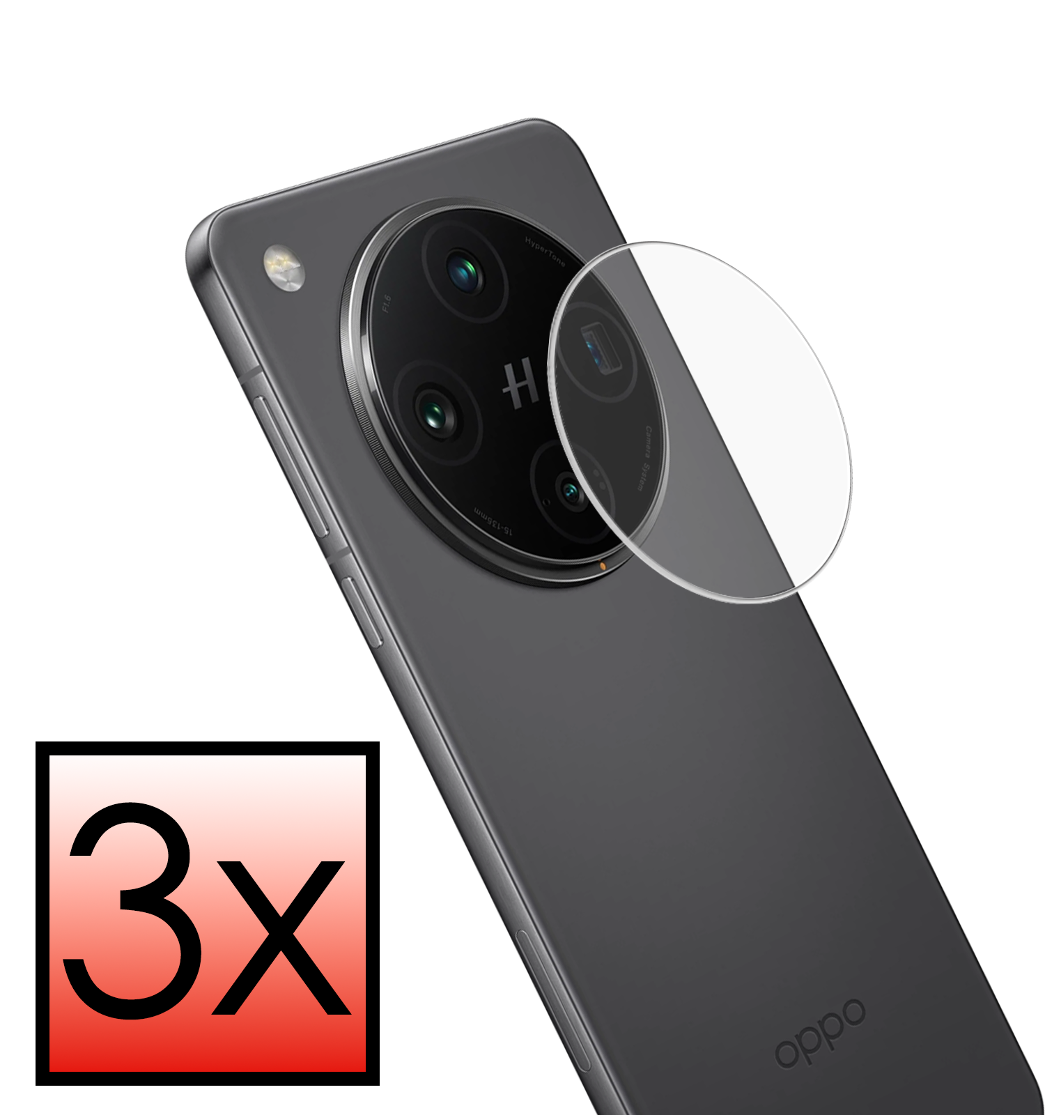 NoXx NoXx Oppo Find X8 Camera Screenprotector - 3 PACK