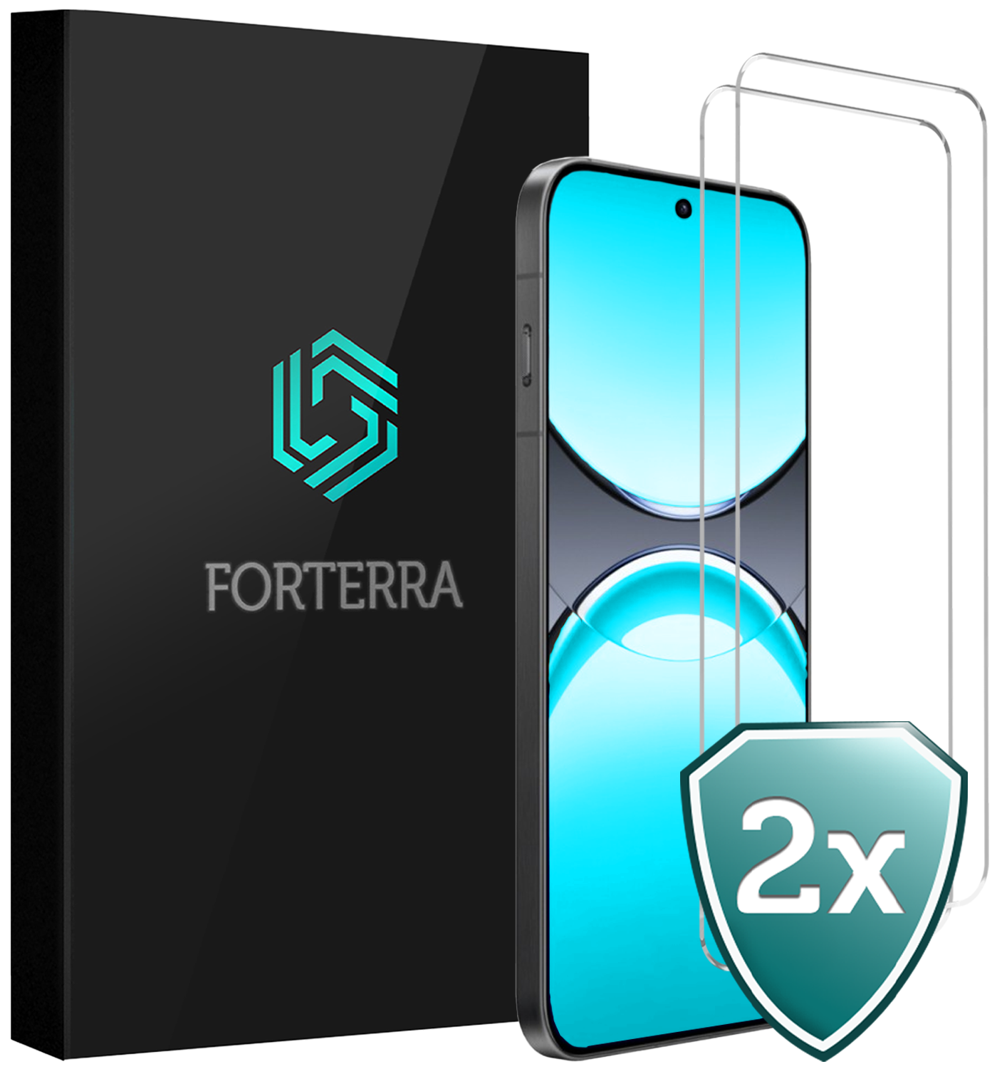 Forterra Forterra Oppo Find X8 Screenprotector Glas - 2 PACK
