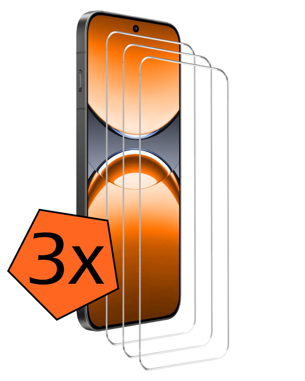 Nomfy Nomfy Oppo Find X8 Screenprotector Glas - 3 PACK