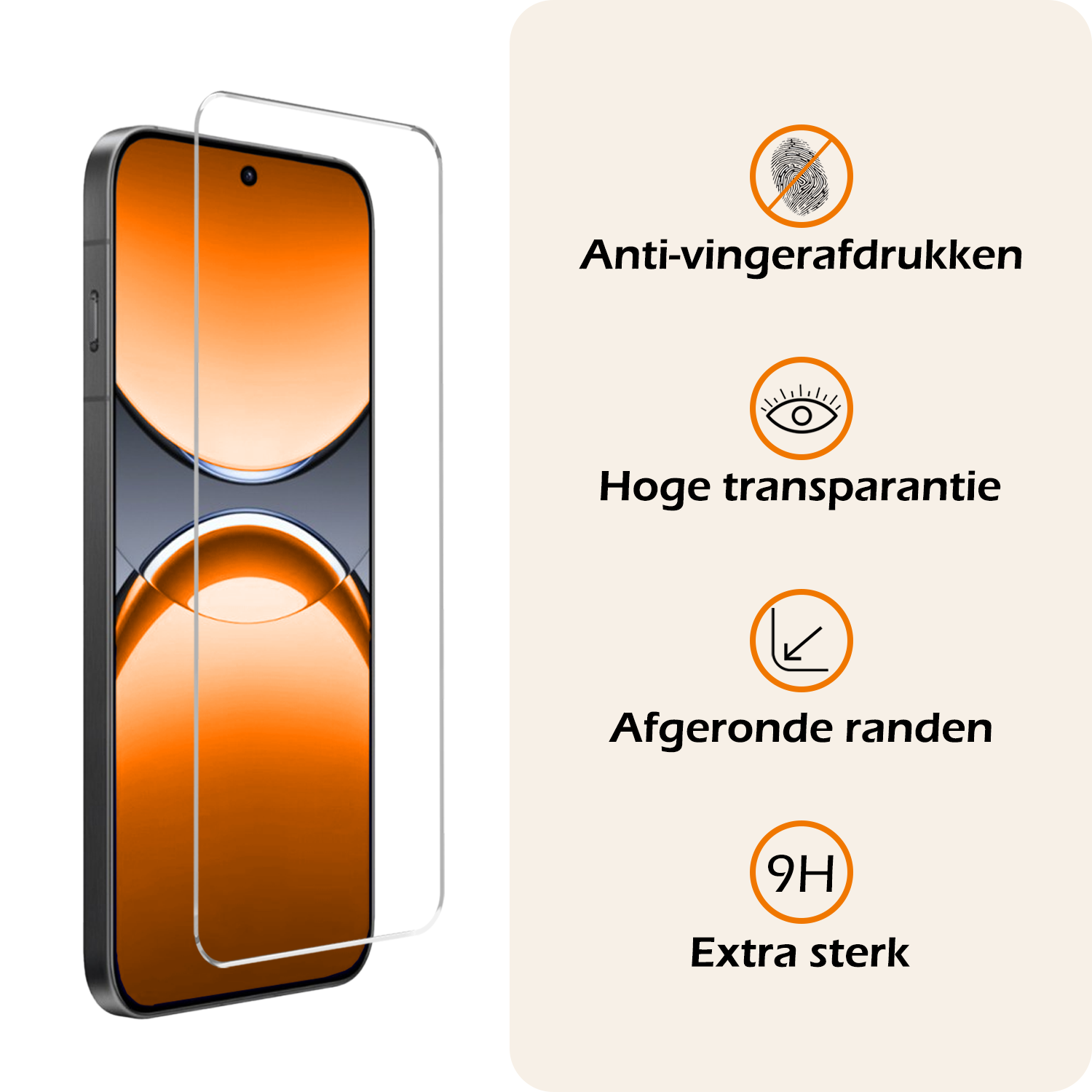 Nomfy Nomfy Oppo Find X8 Screenprotector Glas