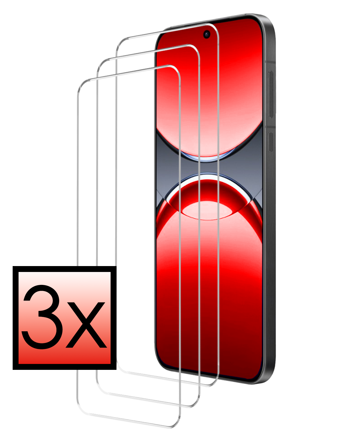 NoXx NoXx Oppo Find X8 Screenprotector Glas - 3 PACK