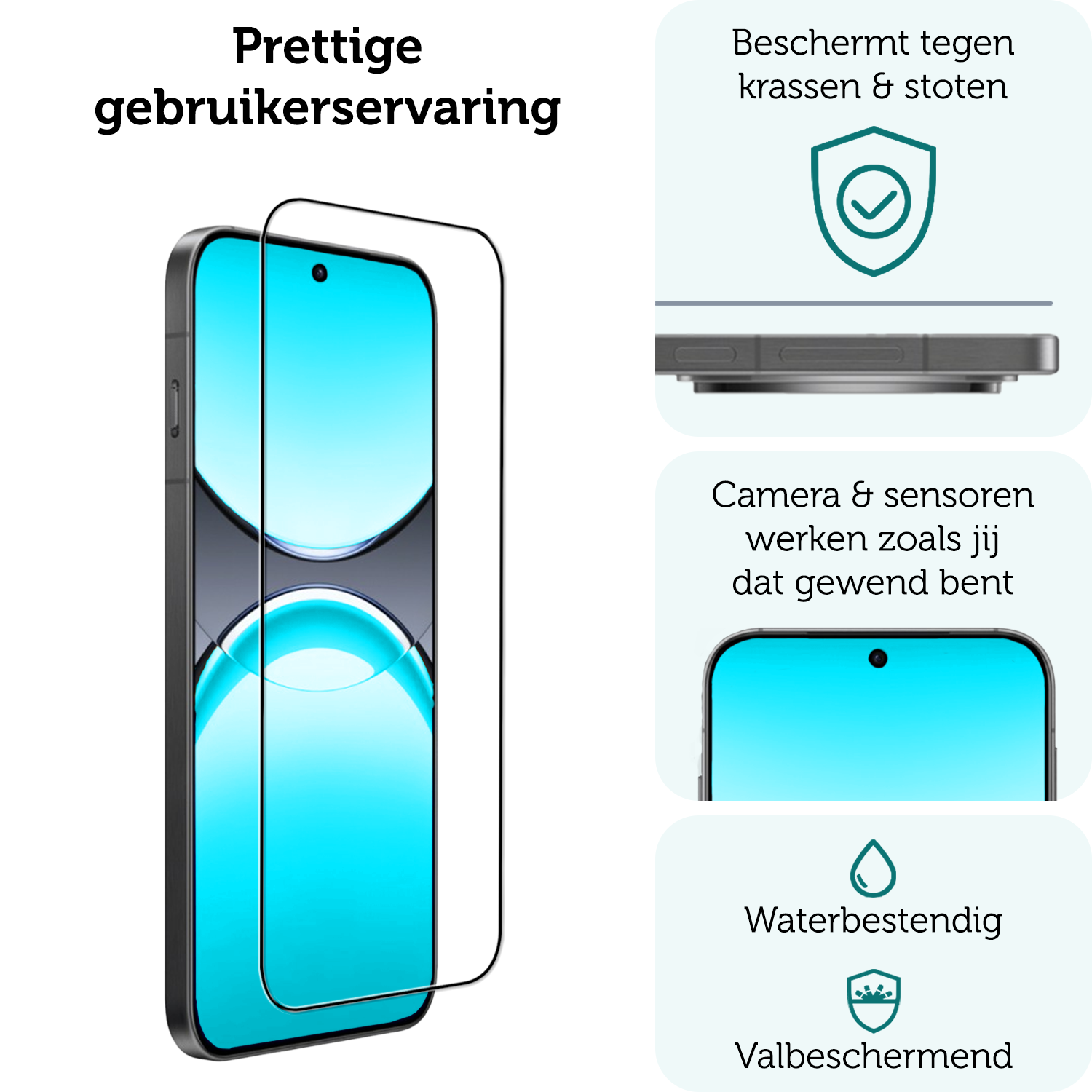 Forterra Forterra Oppo Find X8 Pro Screenprotector Full Cover - 2 PACK