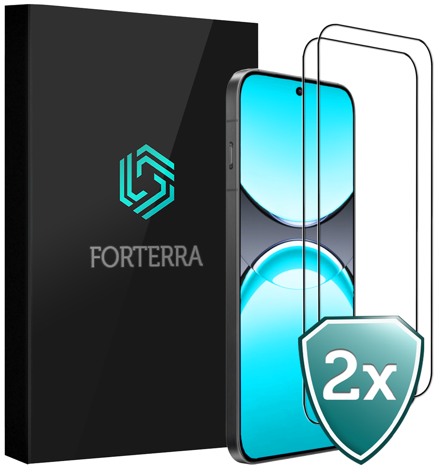 Forterra Forterra Oppo Find X8 Pro Screenprotector Full Cover - 2 PACK