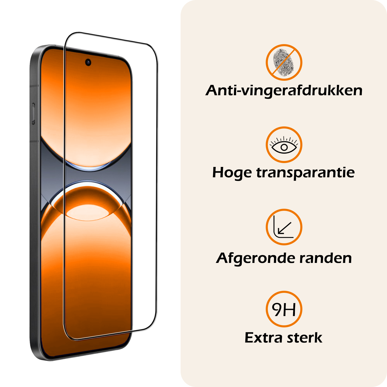 Nomfy Nomfy Oppo Find X8 Pro Screenprotector Full Cover - 2 PACK