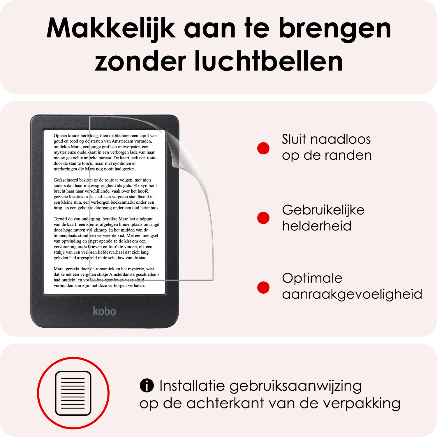 NoXx NoXx Kobo Clara 2E Schermfolie - 3 PACK