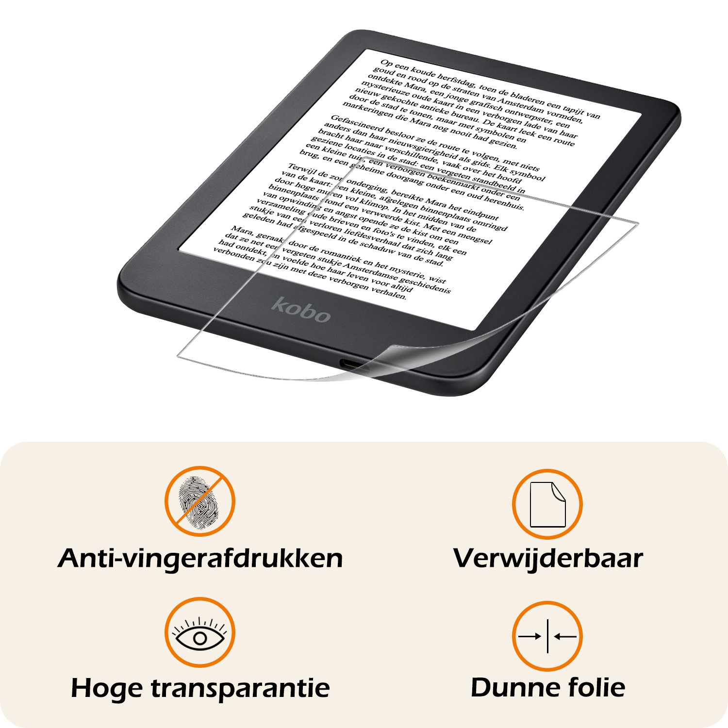 Nomfy Nomfy Kobo Clara 2E Schermfolie - 3 PACK