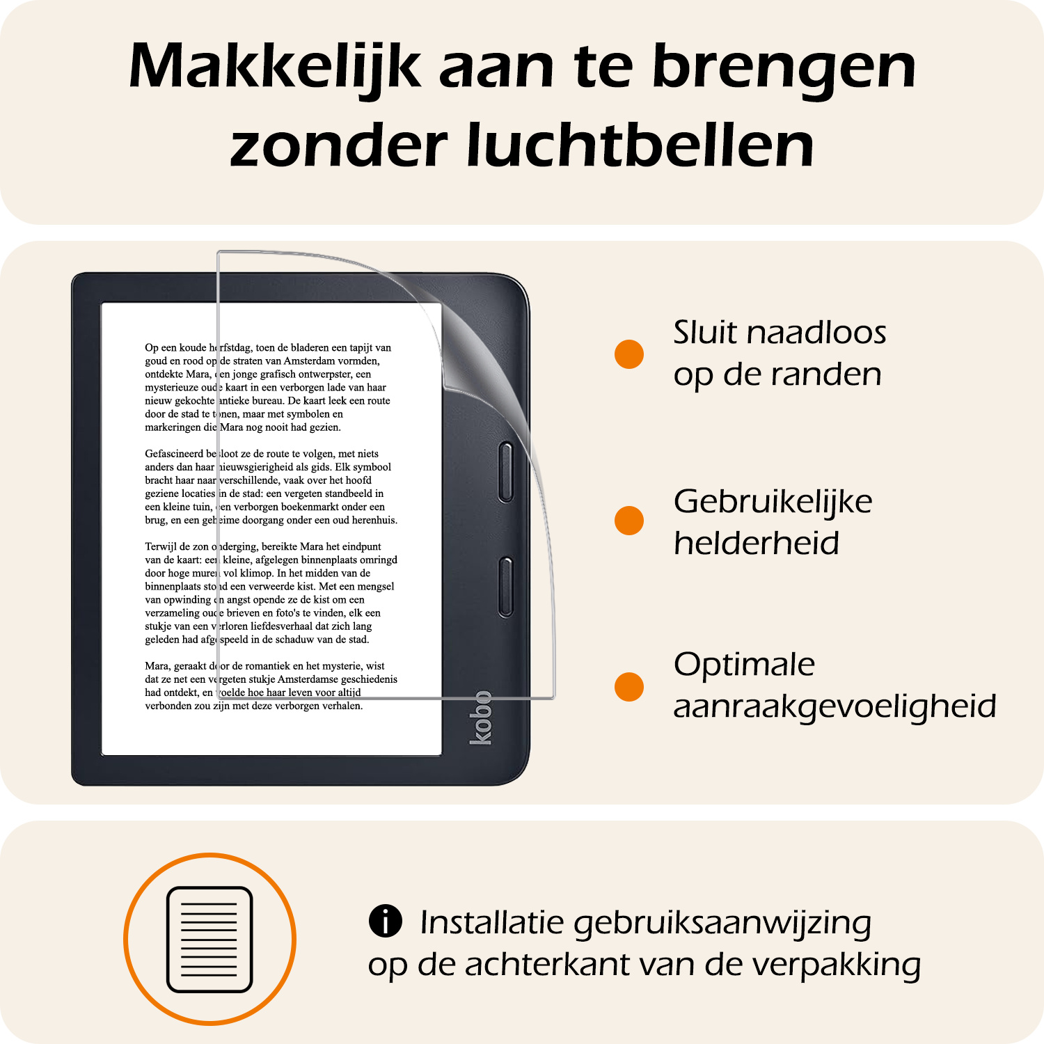 Nomfy Nomfy Kobo Libra 2 Schermfolie - 3 PACK